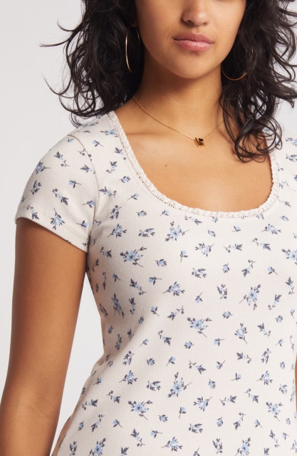 with floral print dress