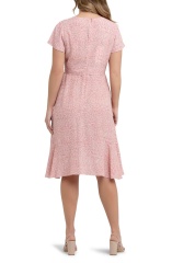 with floral print dress