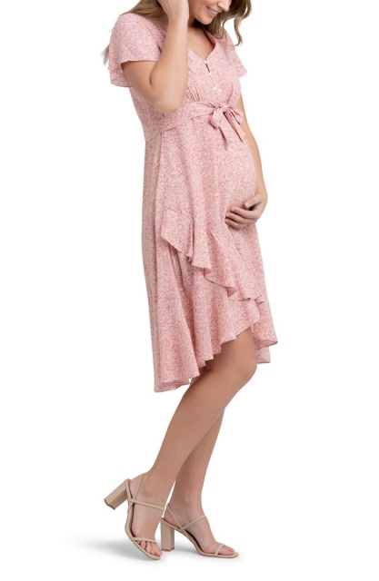 with floral print dress