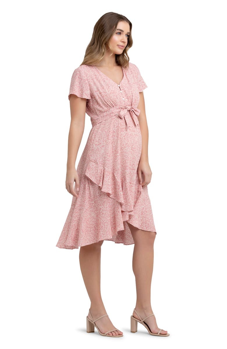 with floral print dress