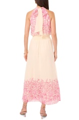 with floral print dress