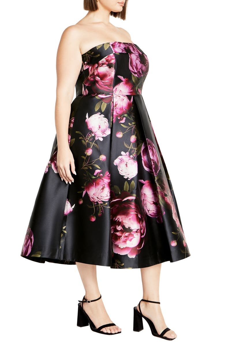 with floral print dress