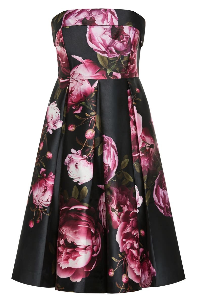 with floral print dress