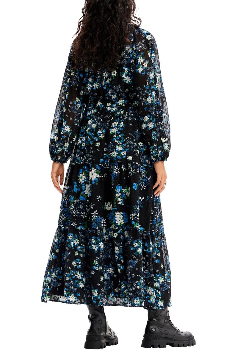 with floral print dress