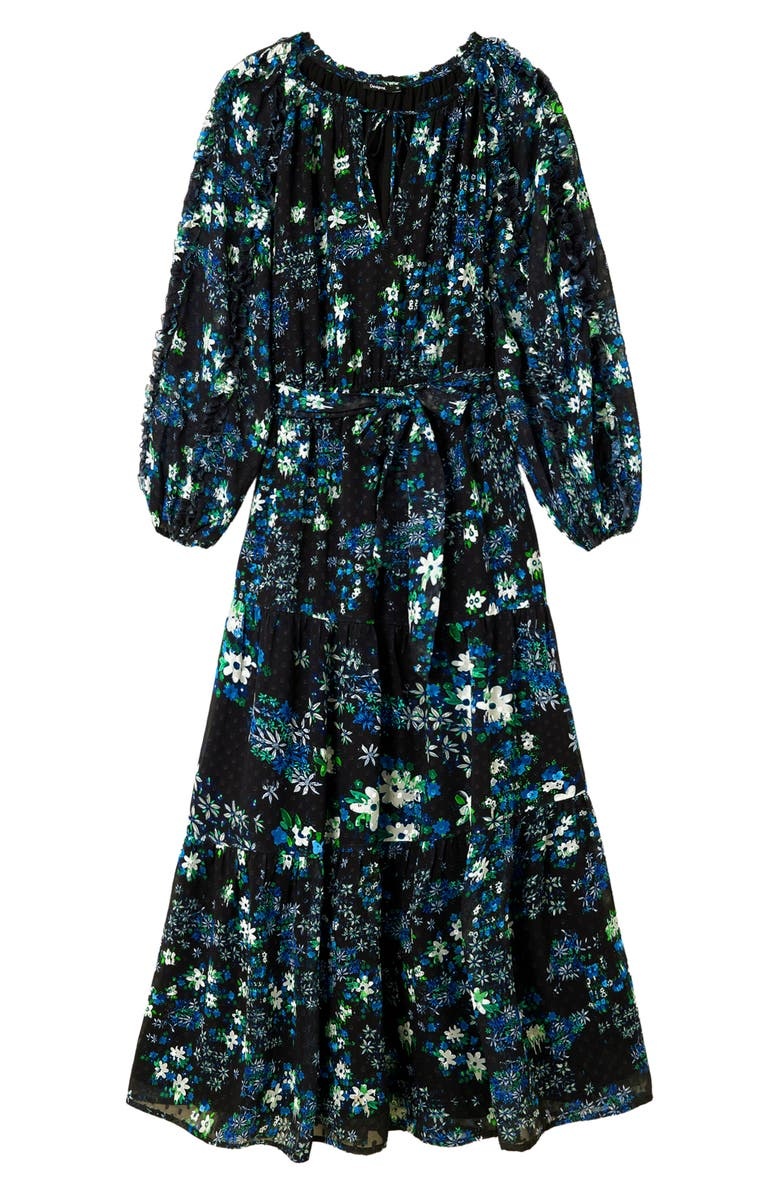 with floral print dress