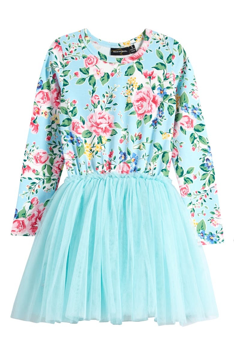 with floral print dress