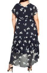with floral print dress
