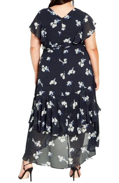 with floral print dress