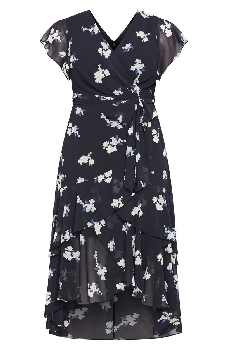 with floral print dress