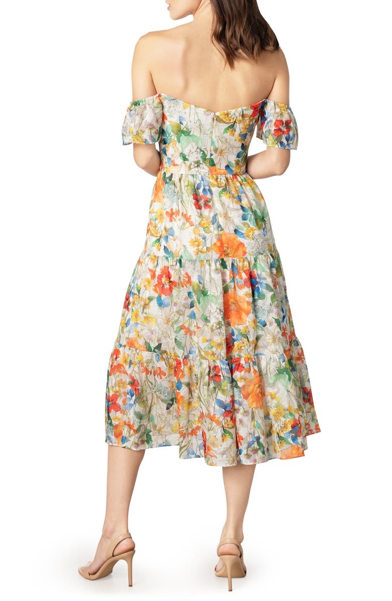 with floral print dress