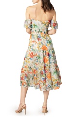 with floral print dress