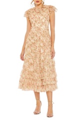 with floral print dress