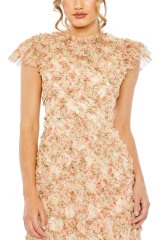 with floral print dress