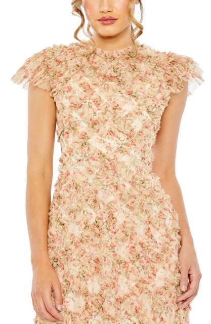 with floral print dress