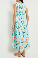 with floral print dress