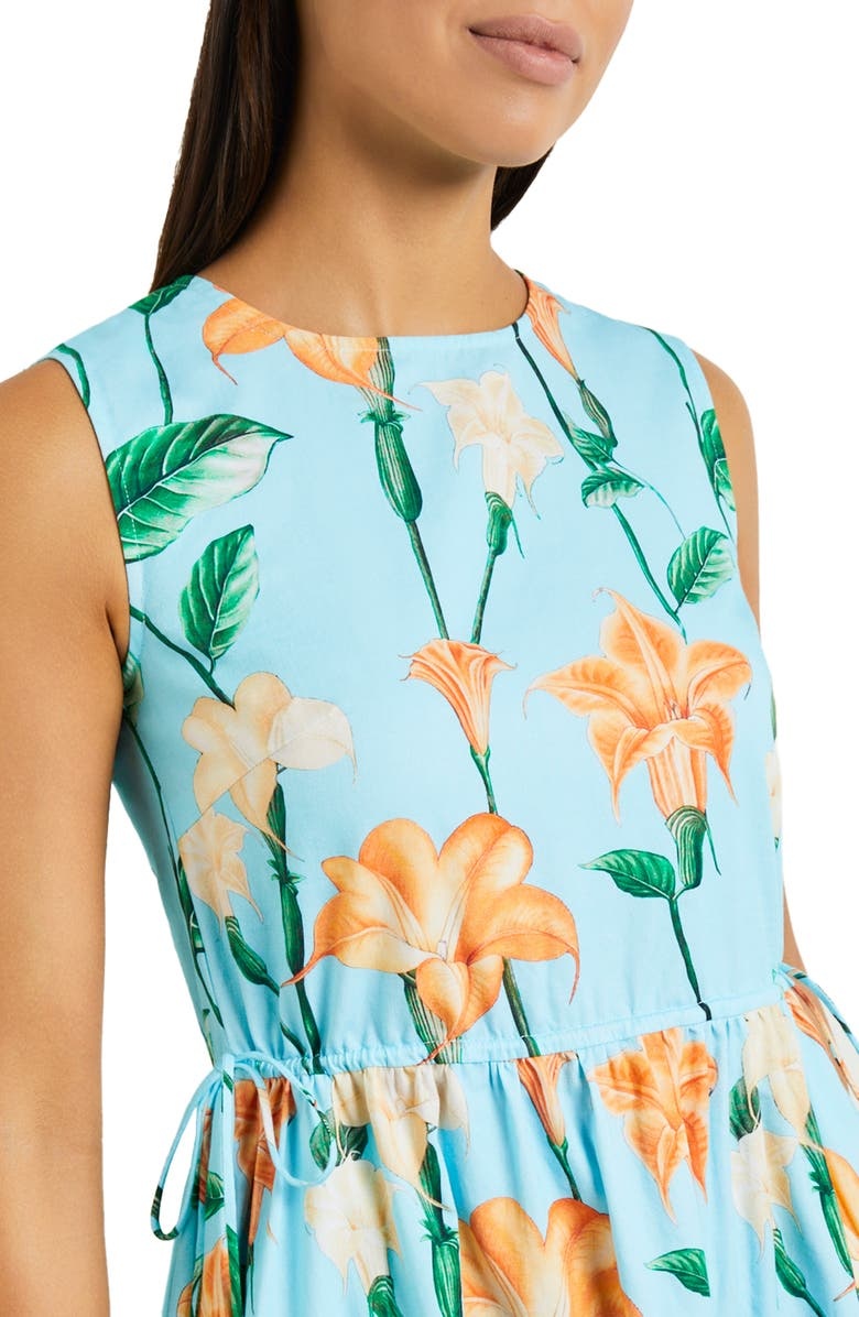 with floral print dress