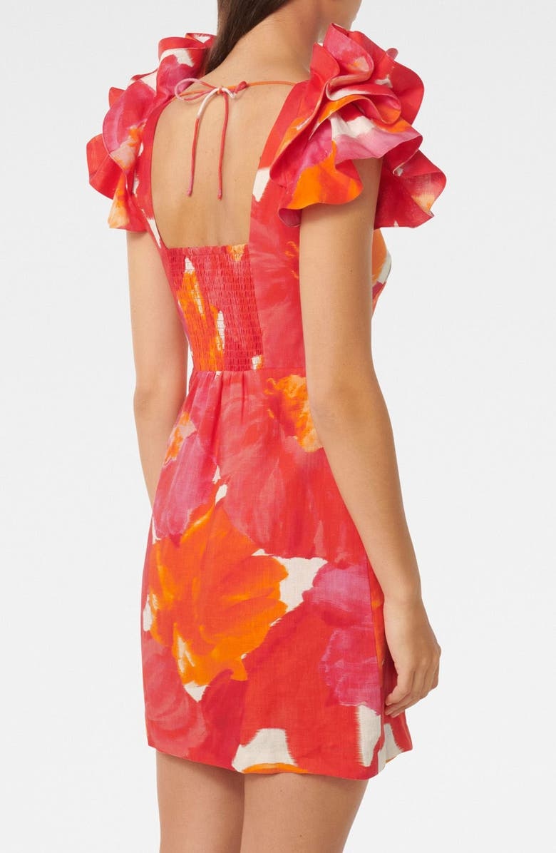 with floral print dress