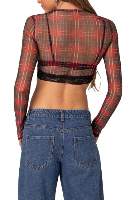 Plaid top