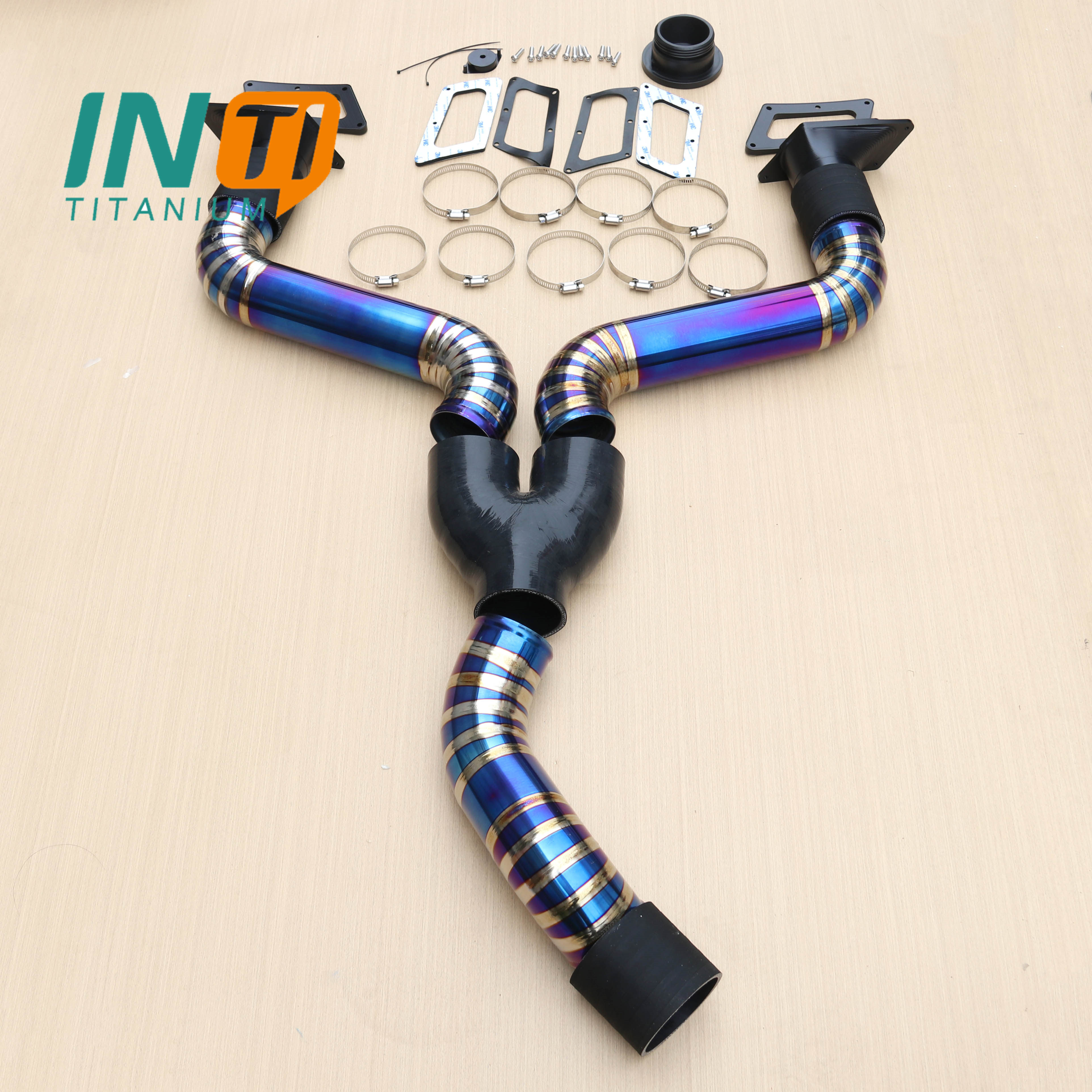 SeaDoo Sea-doo 2021-2022 RXP-X 300 Titanium DUAL REAR Exhaust Kit Improve Sound RS15190-D