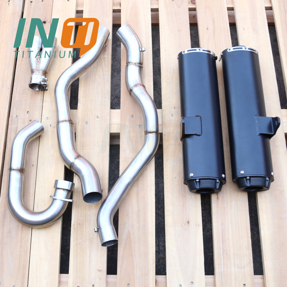 DUAL FULL SYSTEM BLACK For 15-24 YAMAHA RAPTOR 700