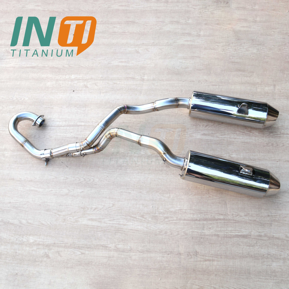 DUAL FULL SYSTEM BLACK For 15-24 YAMAHA RAPTOR 700