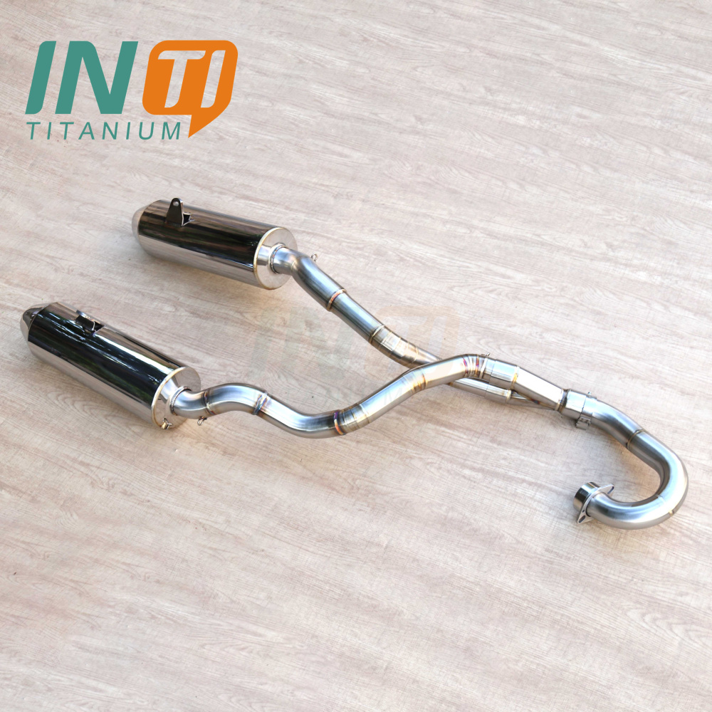 DUAL FULL SYSTEM BLACK For 15-24 YAMAHA RAPTOR 700