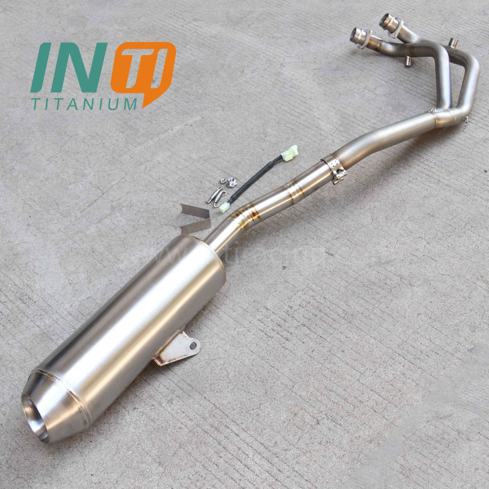 Titanium Yamaha tenere 700 exhaust Header with Muffler