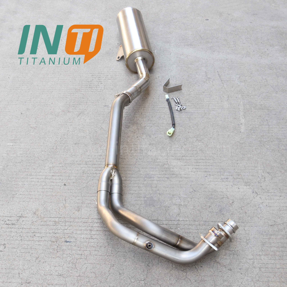 Titanium Yamaha tenere 700 exhaust Header with Muffler