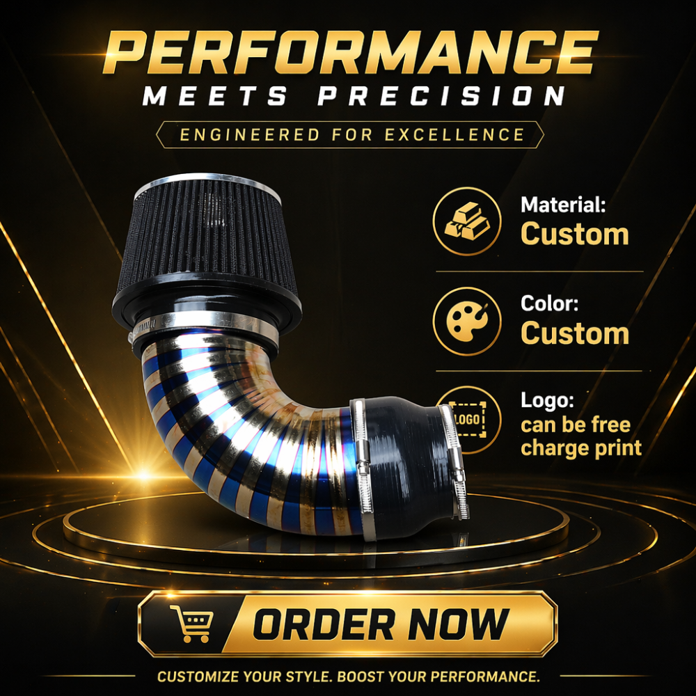 Custom Titanium 4" Short Ram Air Intake Kit High Performance Mod Parts For Yamaha SeaDoo Jet Ski