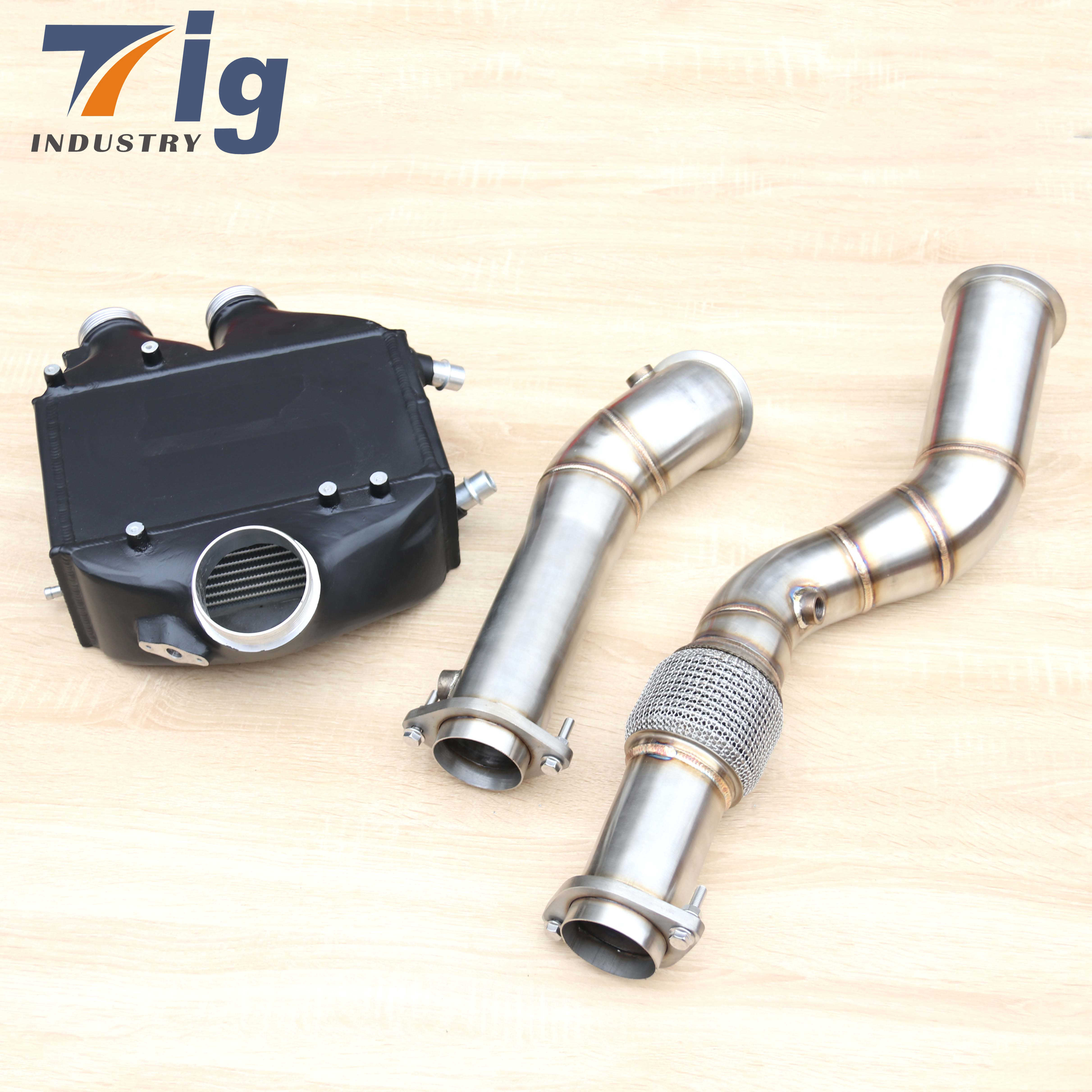 F80 F82 M3 M4 S55 Aluminium Turbos intercooler&Stainless Steel Exhaust Downpipe