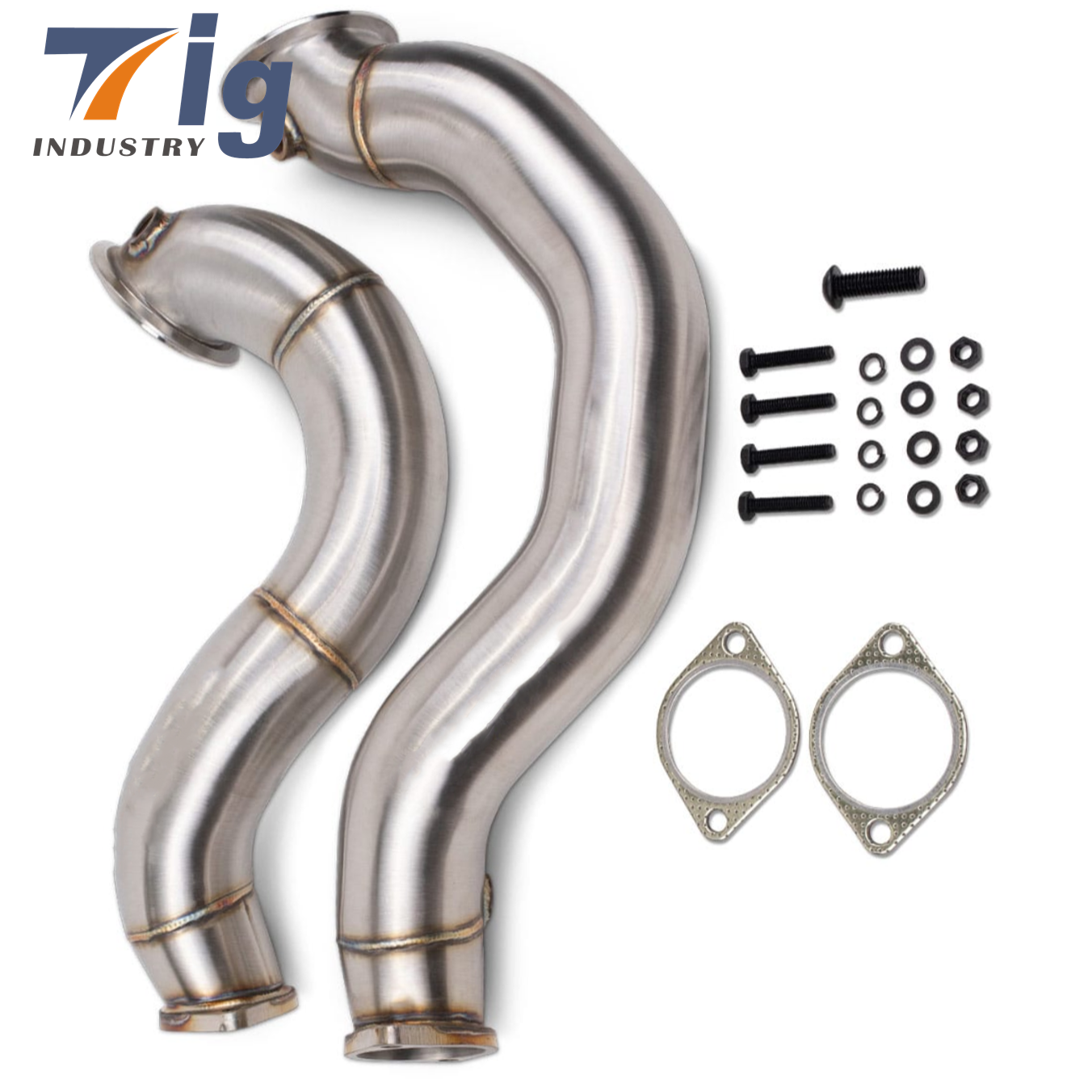3" Stainless Steel Exhaust Downpipe compatible N54 335Xi E90 E92 2007-2011 Pipes