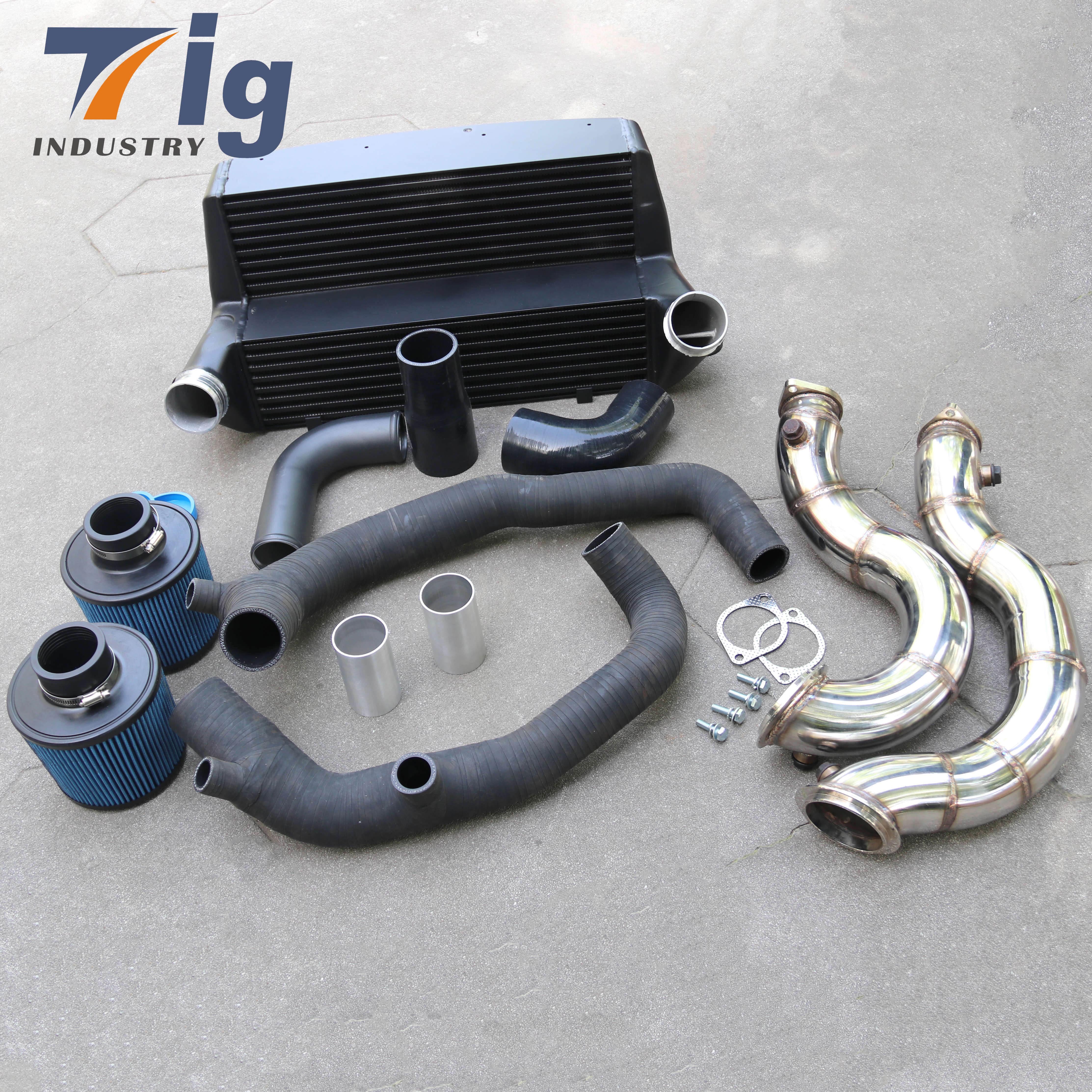 For BMW E82 E90 E92 E93 135i 335i N54 N55 Exhaust Downpipe+intercooler+air intake kit