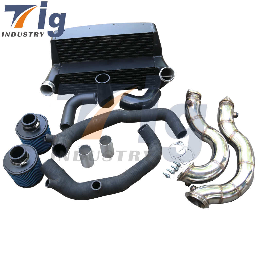 For BMW E82 E90 E92 E93 135i 335i N54 N55 Exhaust Downpipe+intercooler+air intake kit