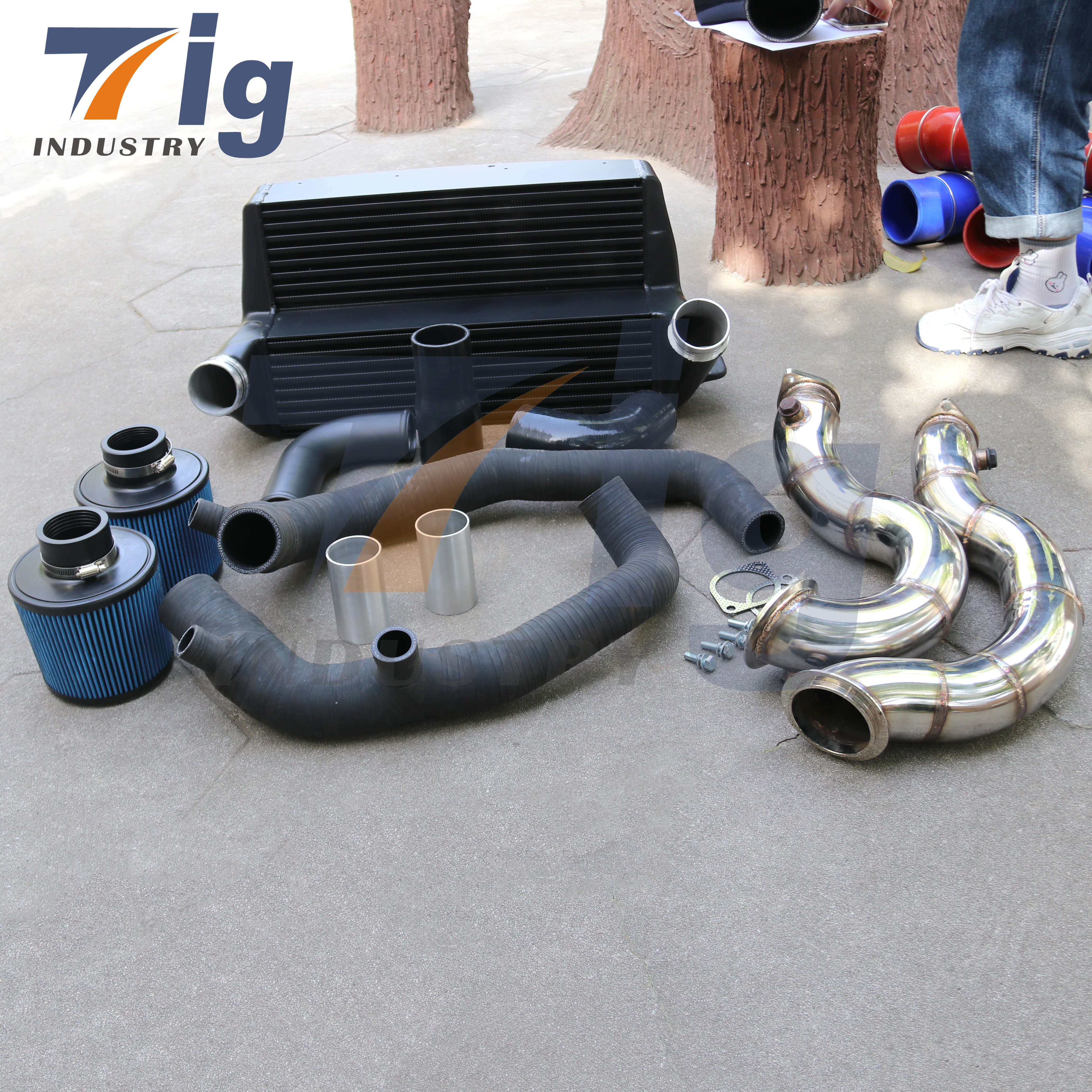 New type top sale Exhaust downpipe+intercooler+charge pipe for bmw E82 E88 135i 335i E90 E91 E92 E93 Z4 E89 N54 3.0L
