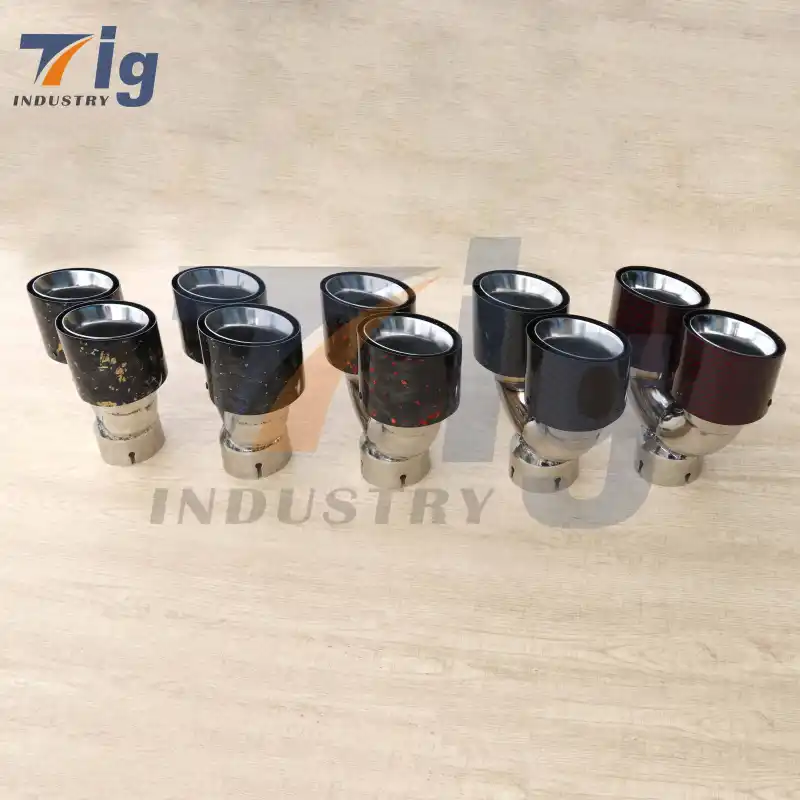 Universal 3.0inch exhaust carbon dual tips