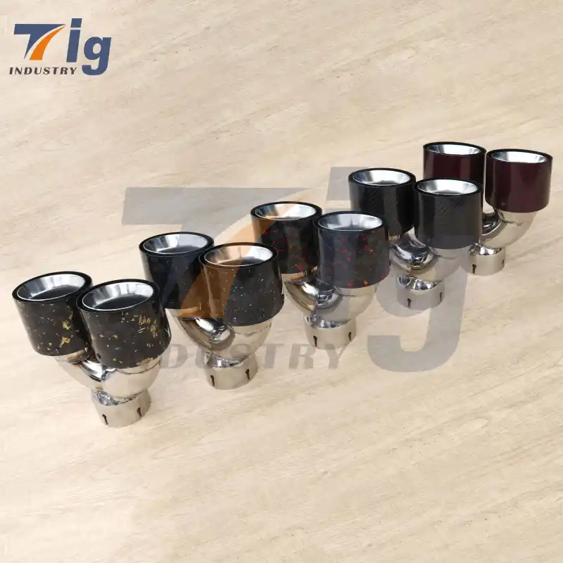 Universal 3.0inch exhaust carbon dual tips