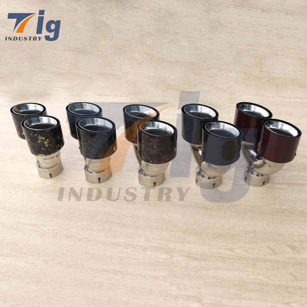 Universal 3.0inch exhaust carbon dual tips