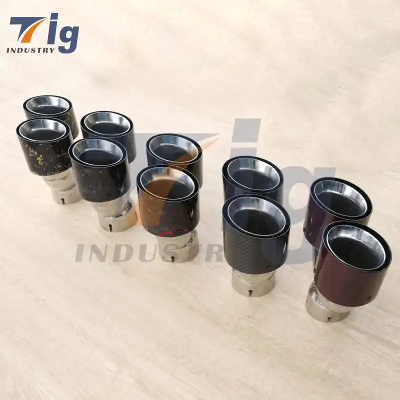 Universal 3.0inch exhaust carbon dual tips