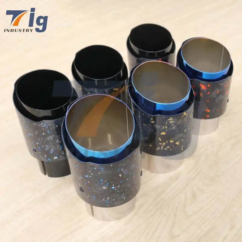 Universal 2.5inch exhaust carbon single tips