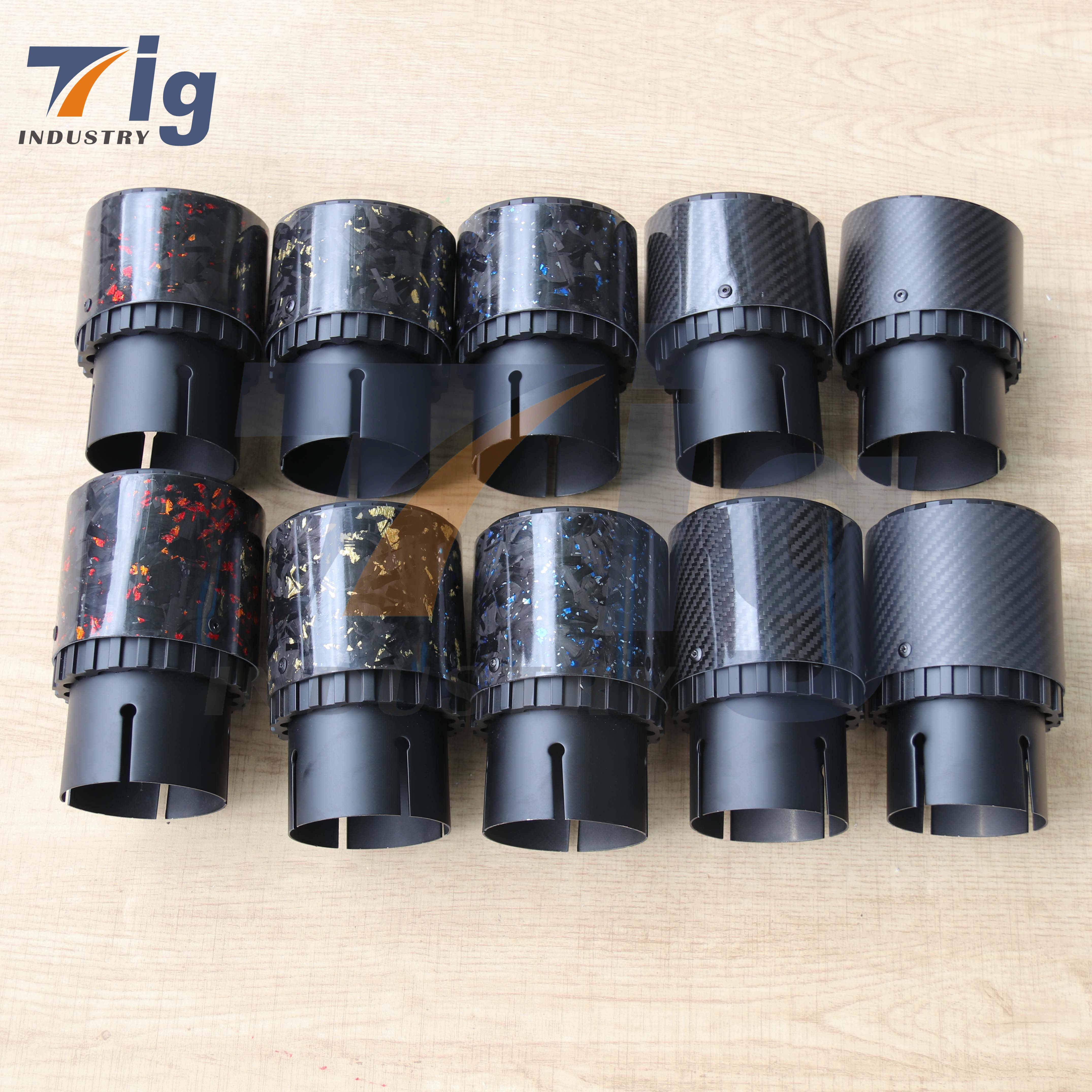Universal 2.5inch exhaust carbon single tips