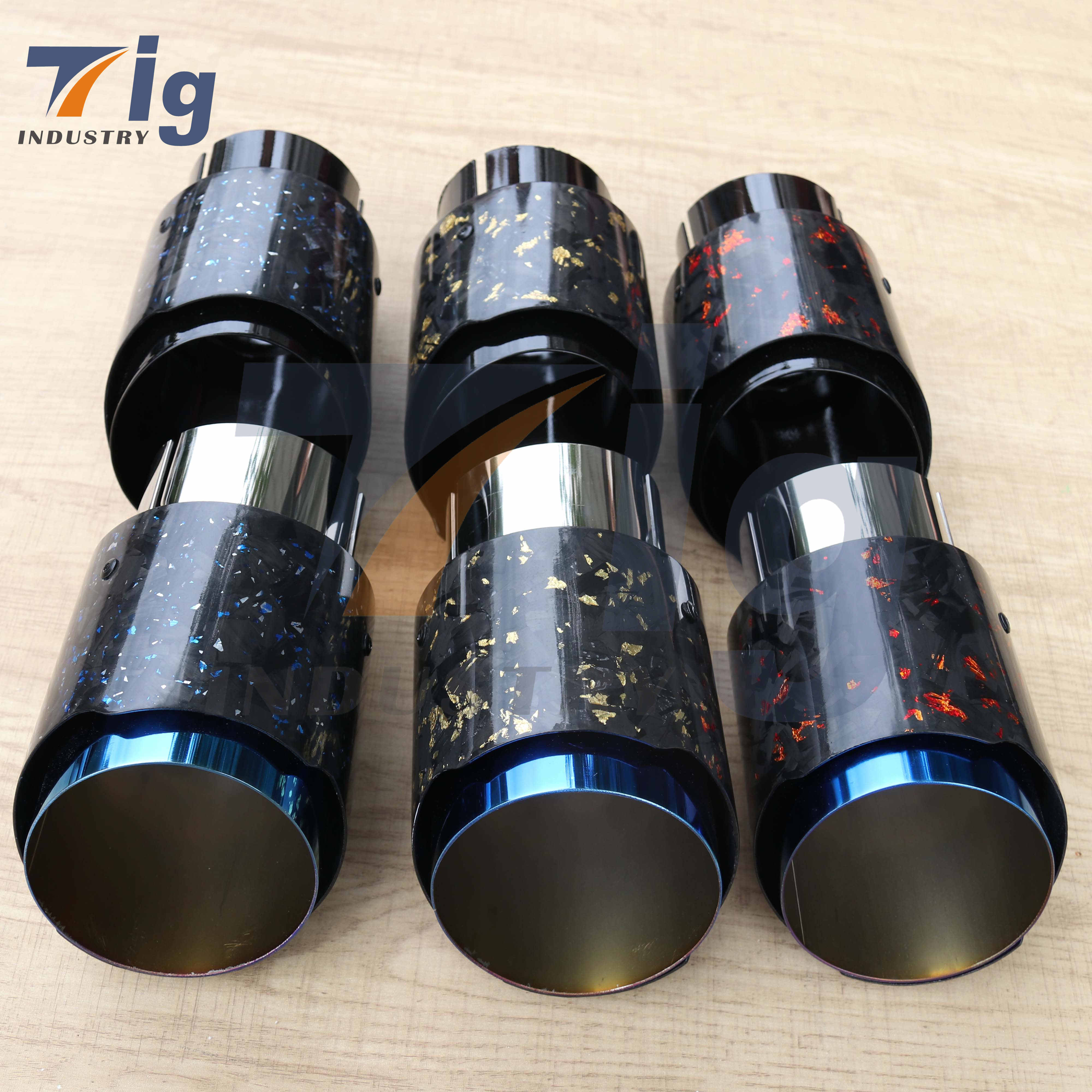 Universal 2.5inch exhaust carbon single tips
