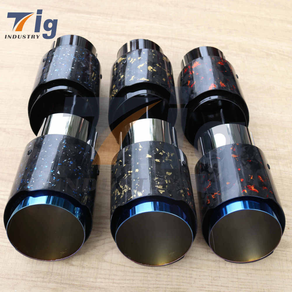 Universal 2.5inch exhaust carbon single tips