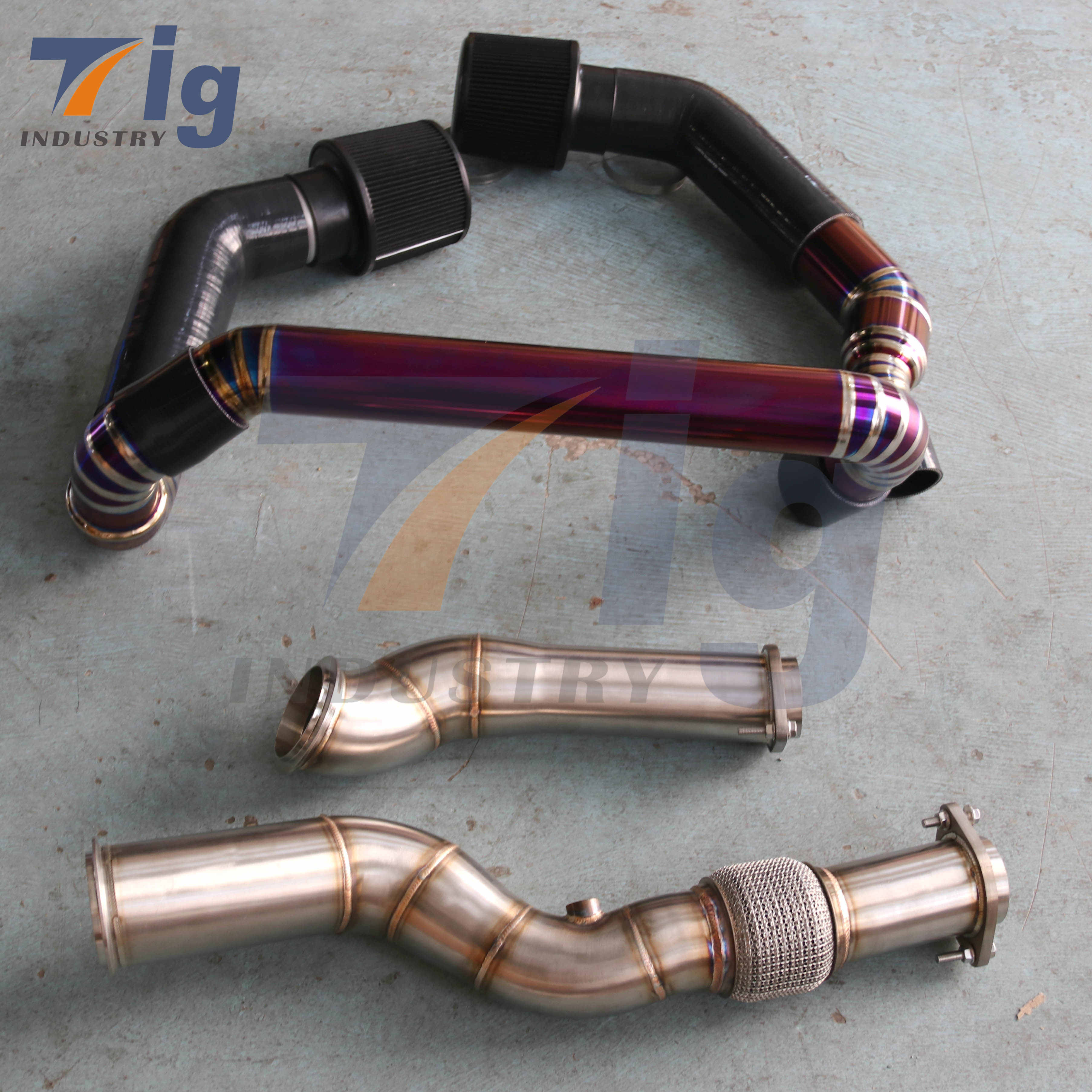 Titanium Front Mount Intake Kit Downpipe For BMW G80 M3 G82 G83 M4 S58 2021+