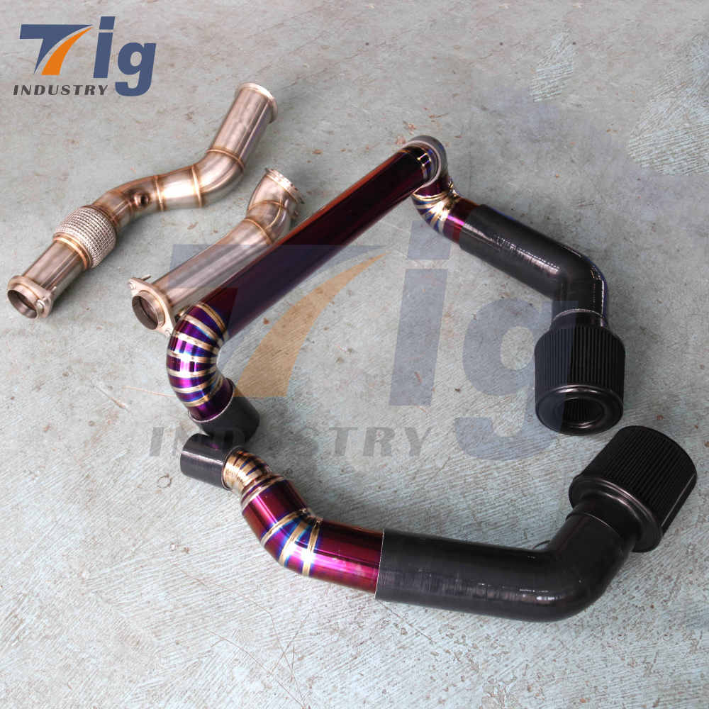 Titanium Front Mount Intake Kit Downpipe For BMW G80 M3 G82 G83 M4 S58 2021+