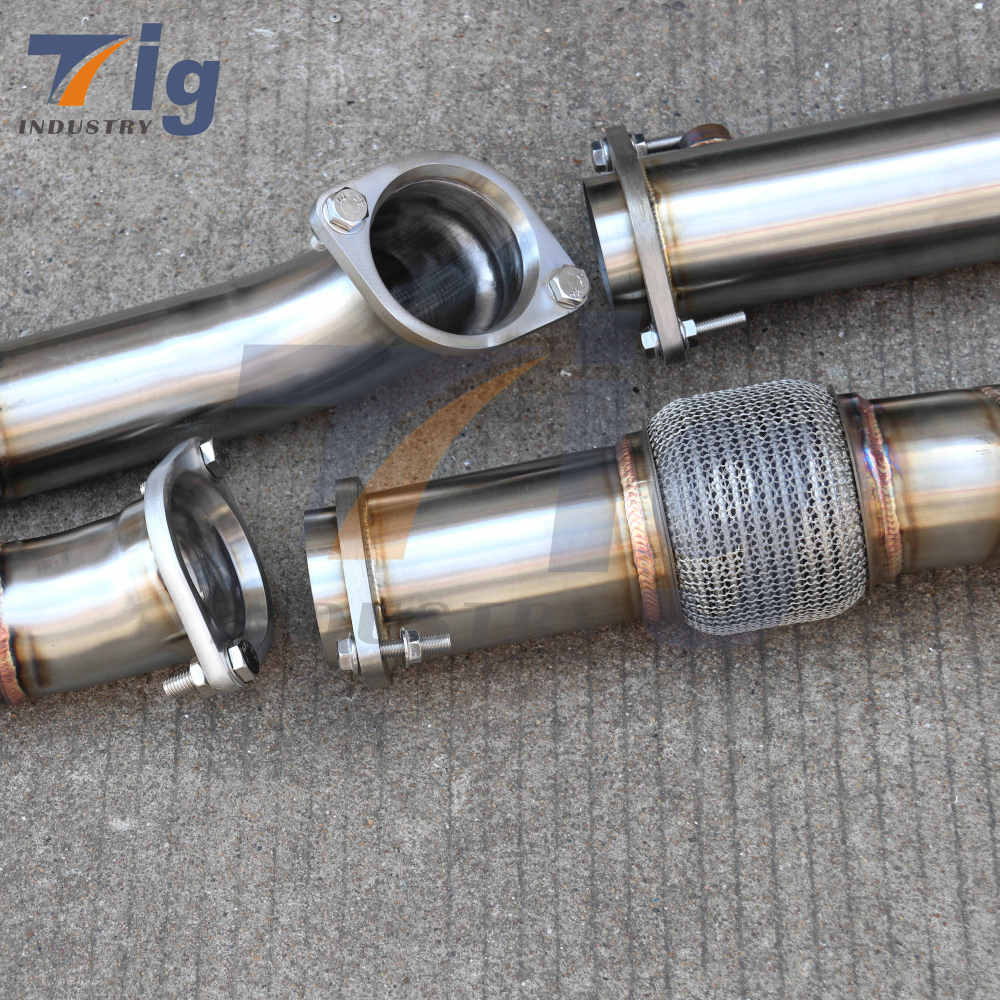Titanium intakes S58 M3 G80 M4 G82 3.0T midpipe with extended brace Stainless Steel DOWNPIPE