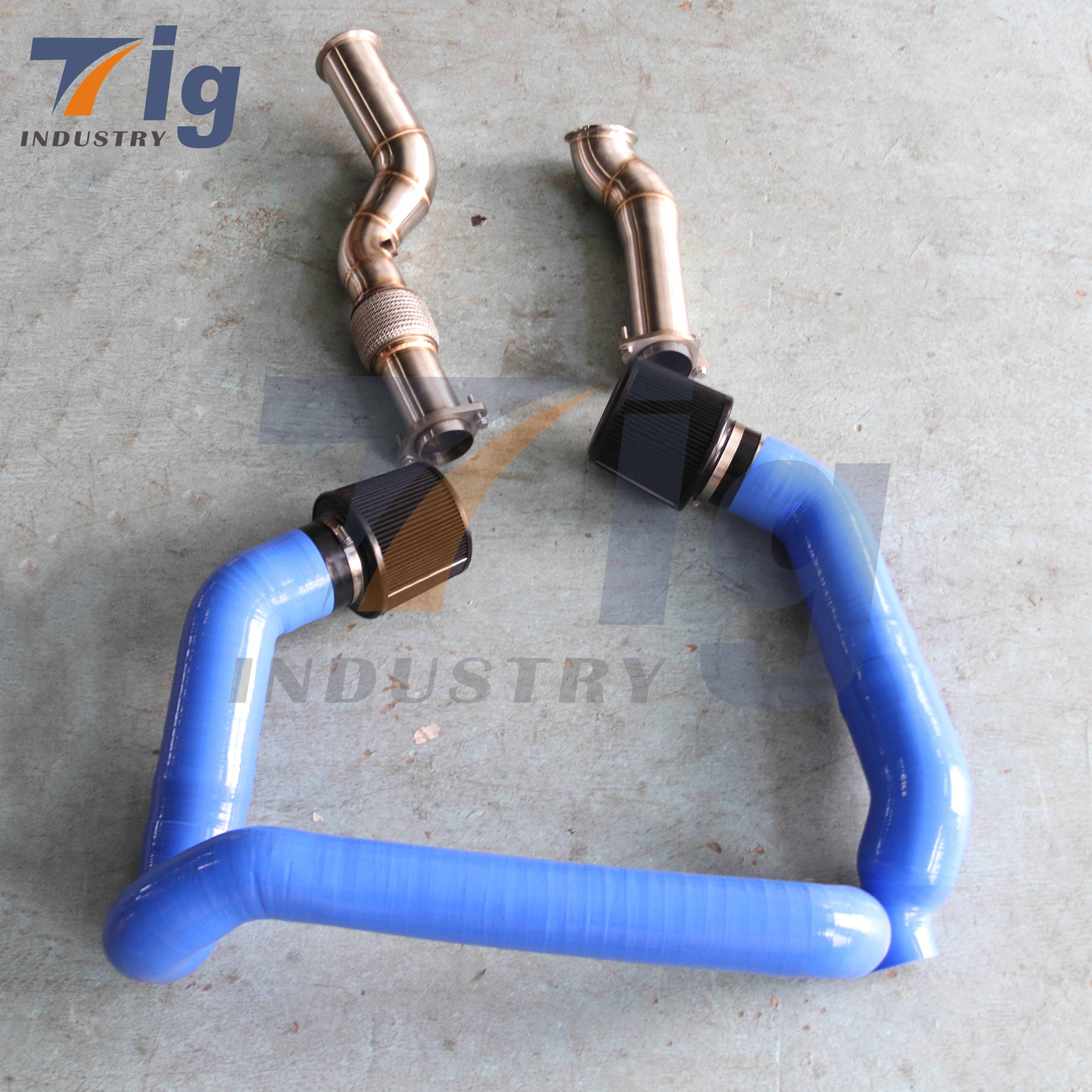 SILICONE Front Mount Air Intake Kit for BMW M3 M4 G80 G82 G8X EXHAUST DOWNPIPE