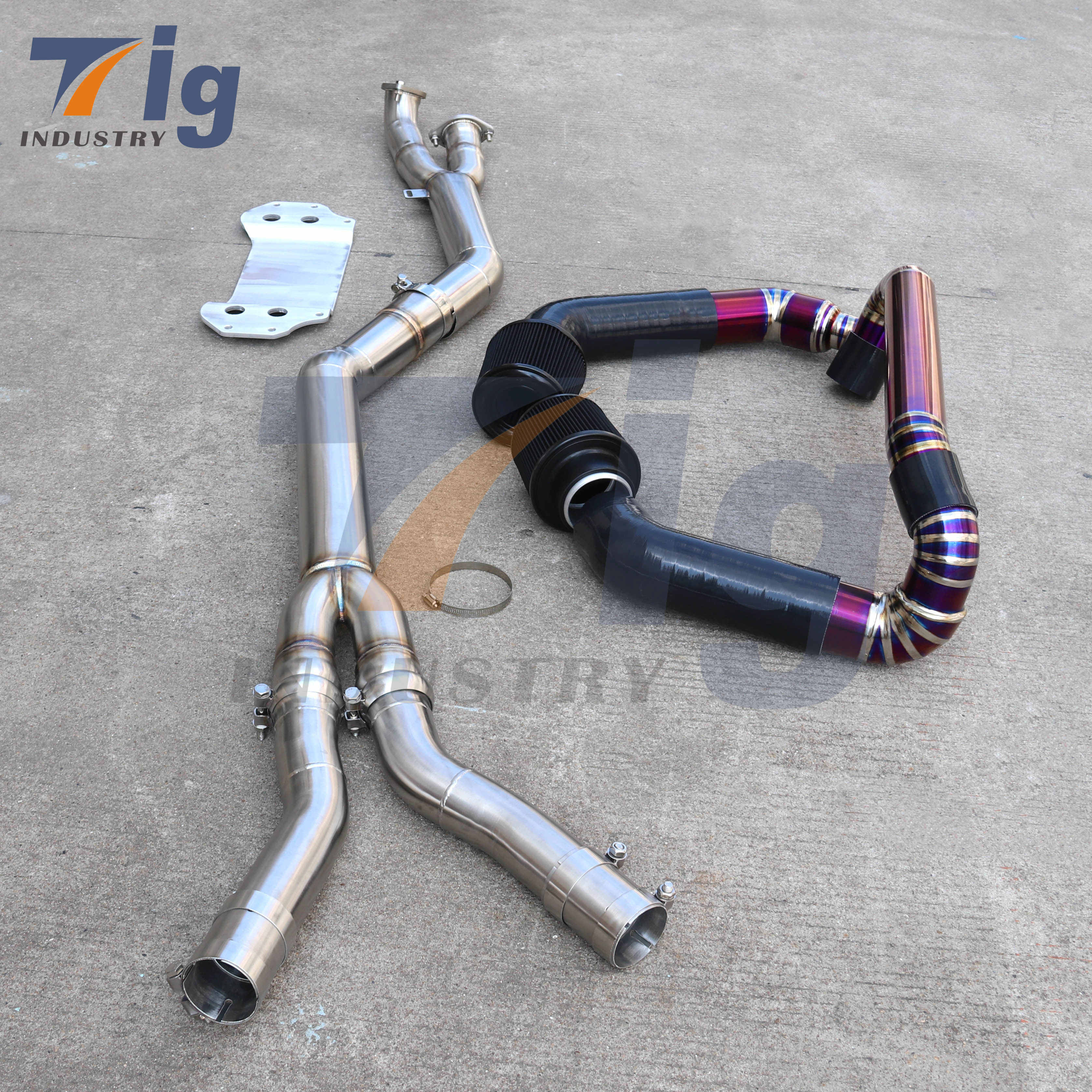 S58 G80 G82 M3 M4 2021+ TITANIUM FRONT MOUNT AIR INTAKE KIT + MIDPIPE