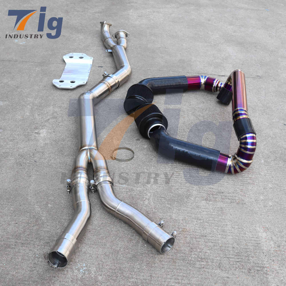 S58 G80 G82 M3 M4 2021+ TITANIUM FRONT MOUNT AIR INTAKE KIT + MIDPIPE