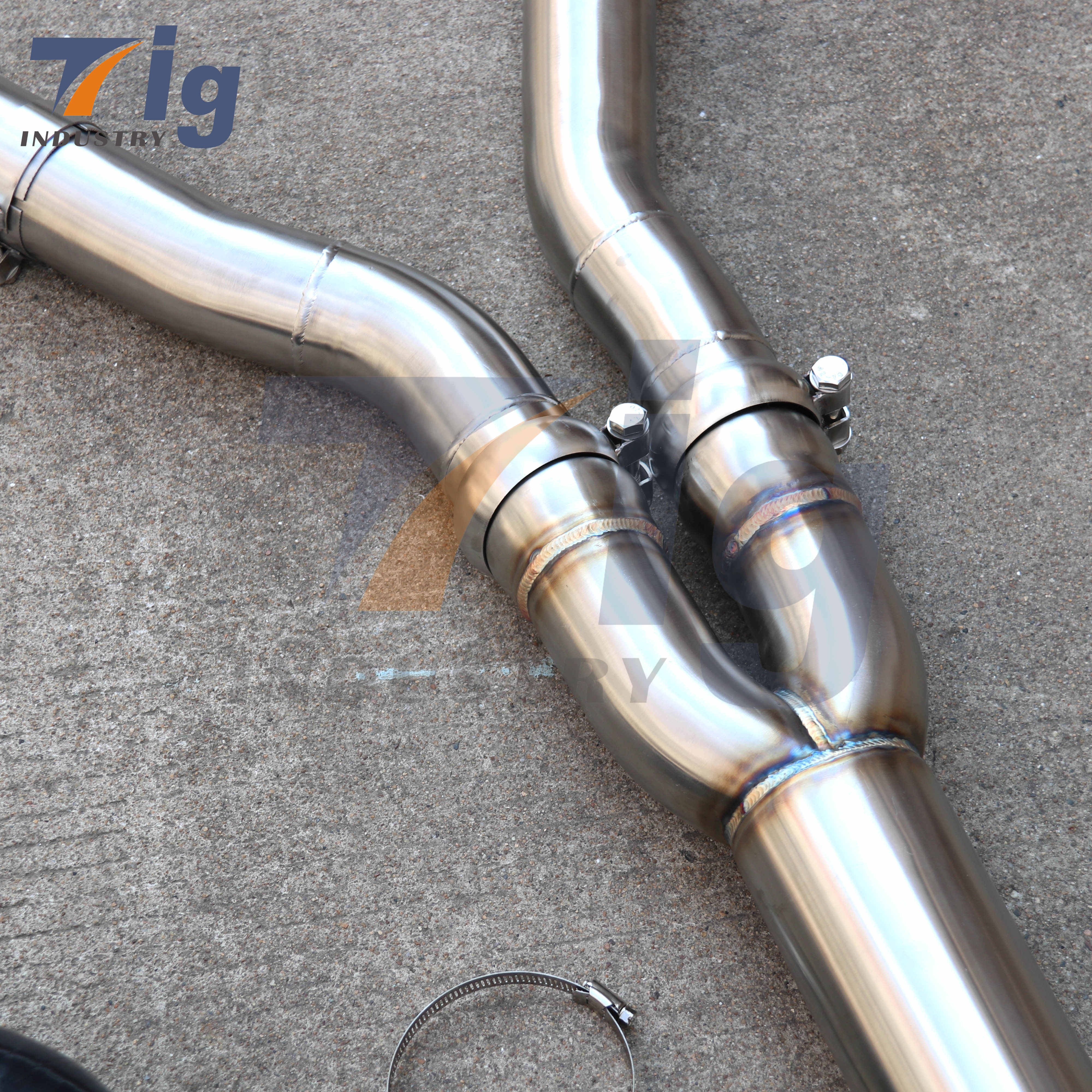 Titanium intakes S58 M3 G80 M4 G82 3.0T midpipe with extended brace Stainless Steel DOWNPIPE