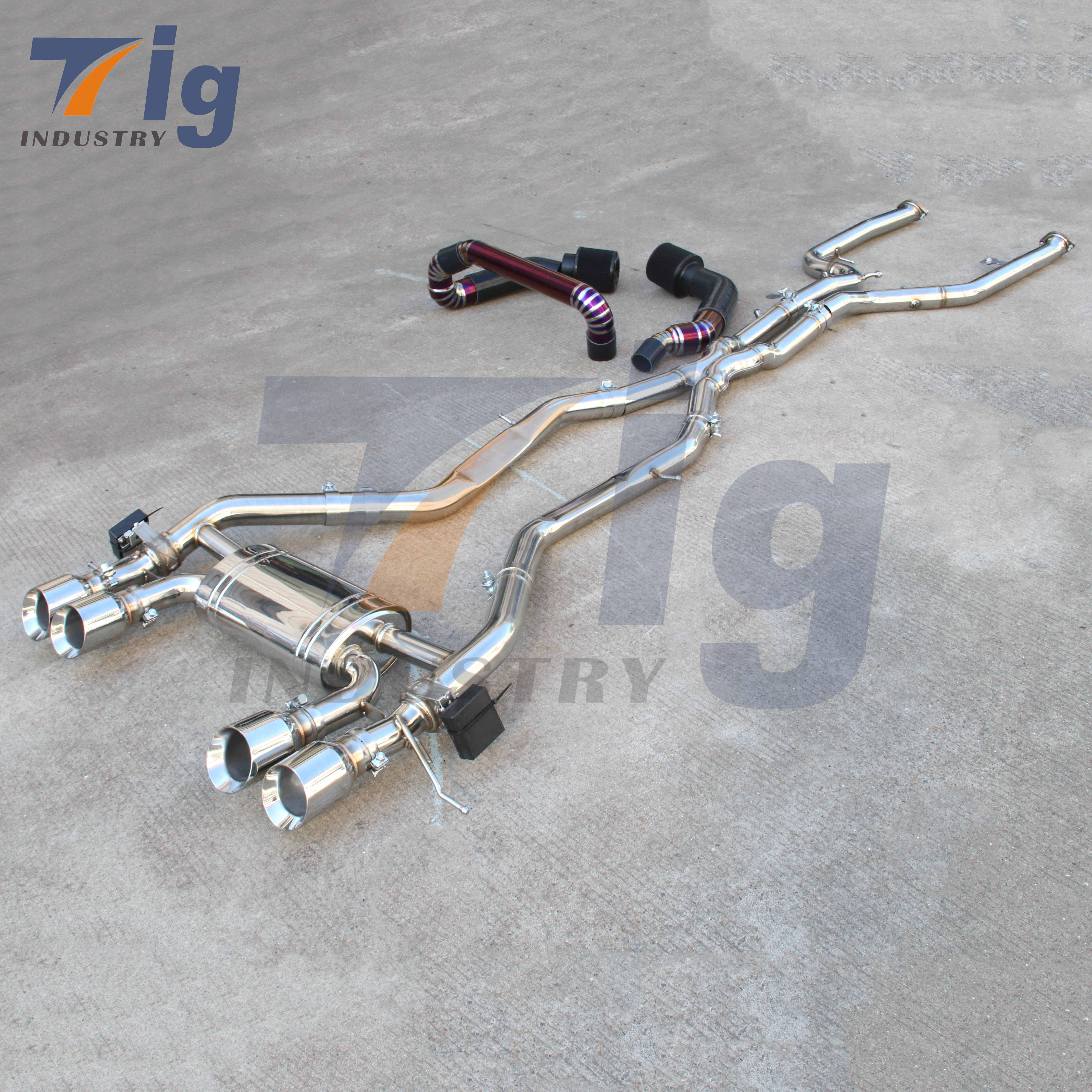 G80 Catback + Titanium Front Mount Air Intakes G80 G82 M3 M4 S58